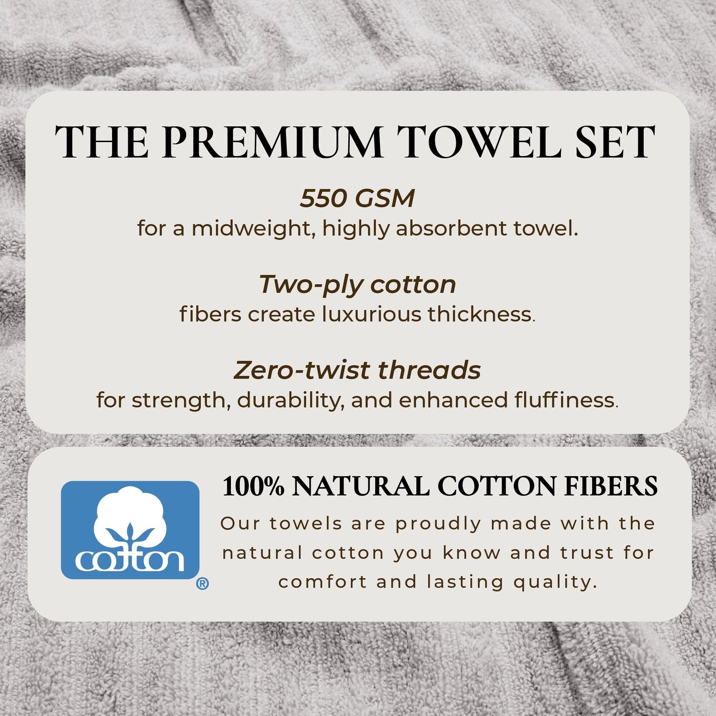 Luxury Combed Cotton Bath Towel Set - Karina Collection