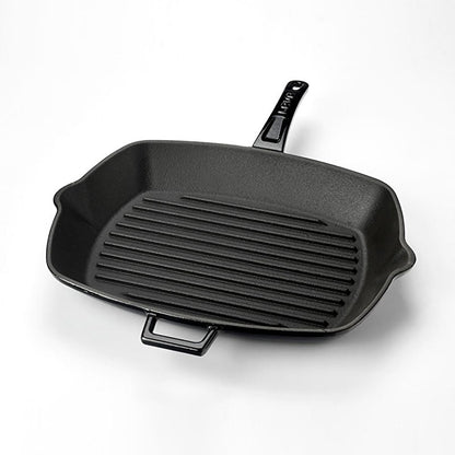 LAVA Cast Iron Rectangular Grill Pan - Durable, Versatile, and Healthy Cooking Option for Home Cooks
