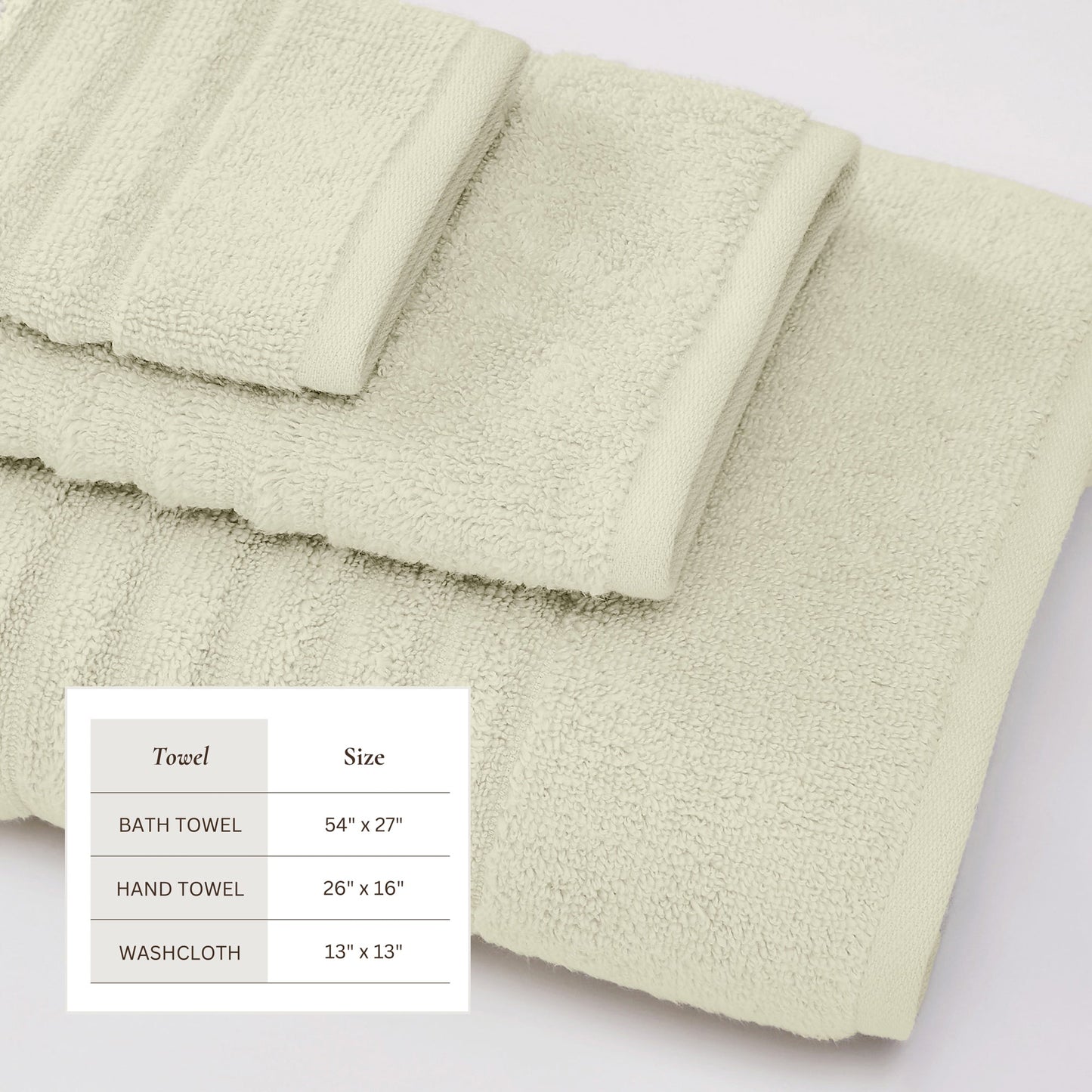 Luxury Combed Cotton Bath Towel Set - Karina Collection
