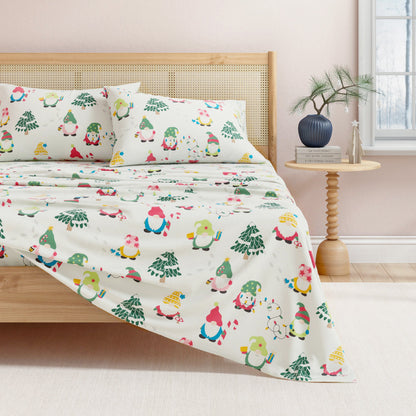Turkish Cotton Christmas Flannel Sheet Set - Whittaker Collection