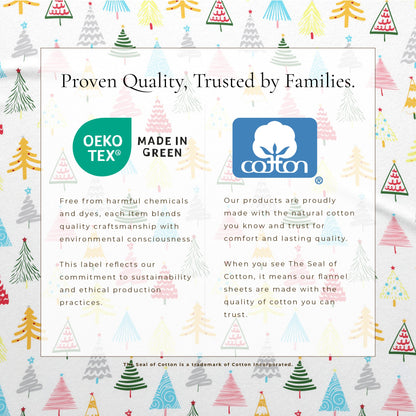 Turkish Cotton Christmas Flannel Sheet Set - Whittaker Collection