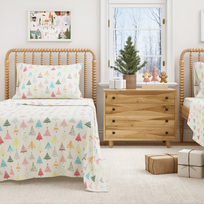 Turkish Cotton Christmas Flannel Sheet Set - Whittaker Collection