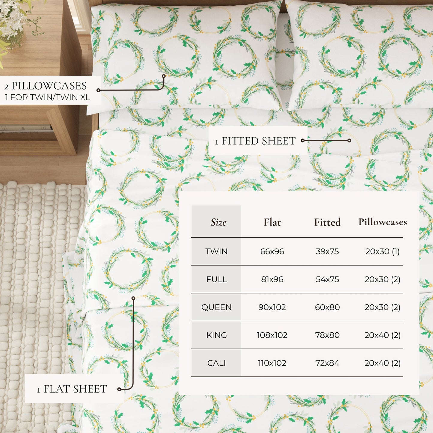 Turkish Cotton Flannel Sheet - Lakeview Collection