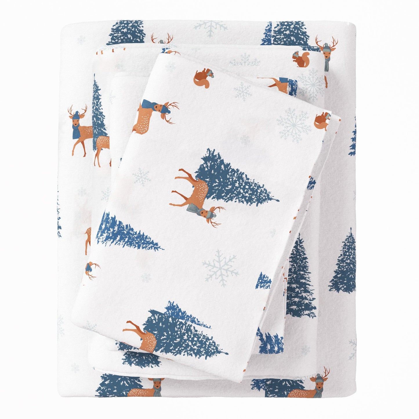 Turkish Cotton Christmas Flannel Sheet Set - Whittaker Collection