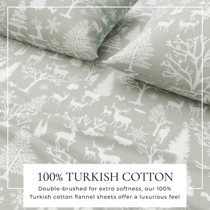 Turkish Cotton Flannel Sheet - Lakeview Collection