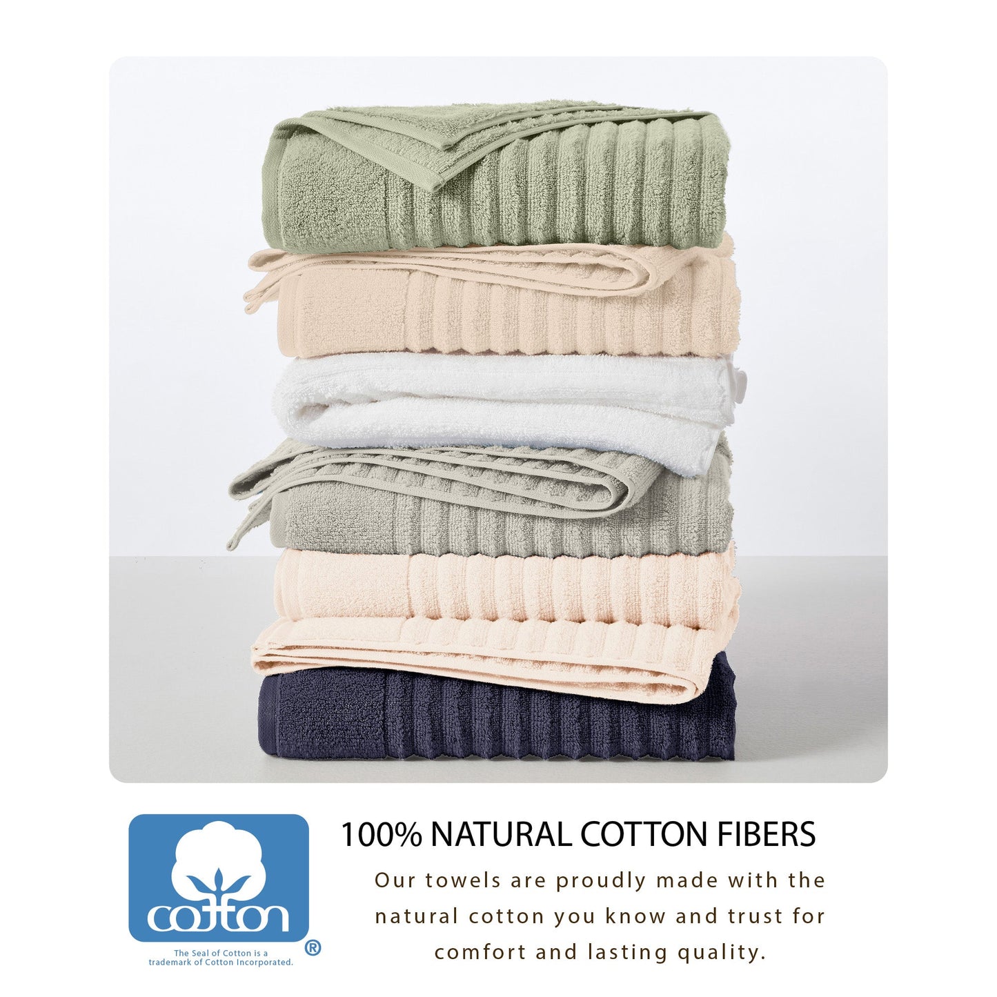 Luxury Combed Cotton Bath Towel Set - Karina Collection