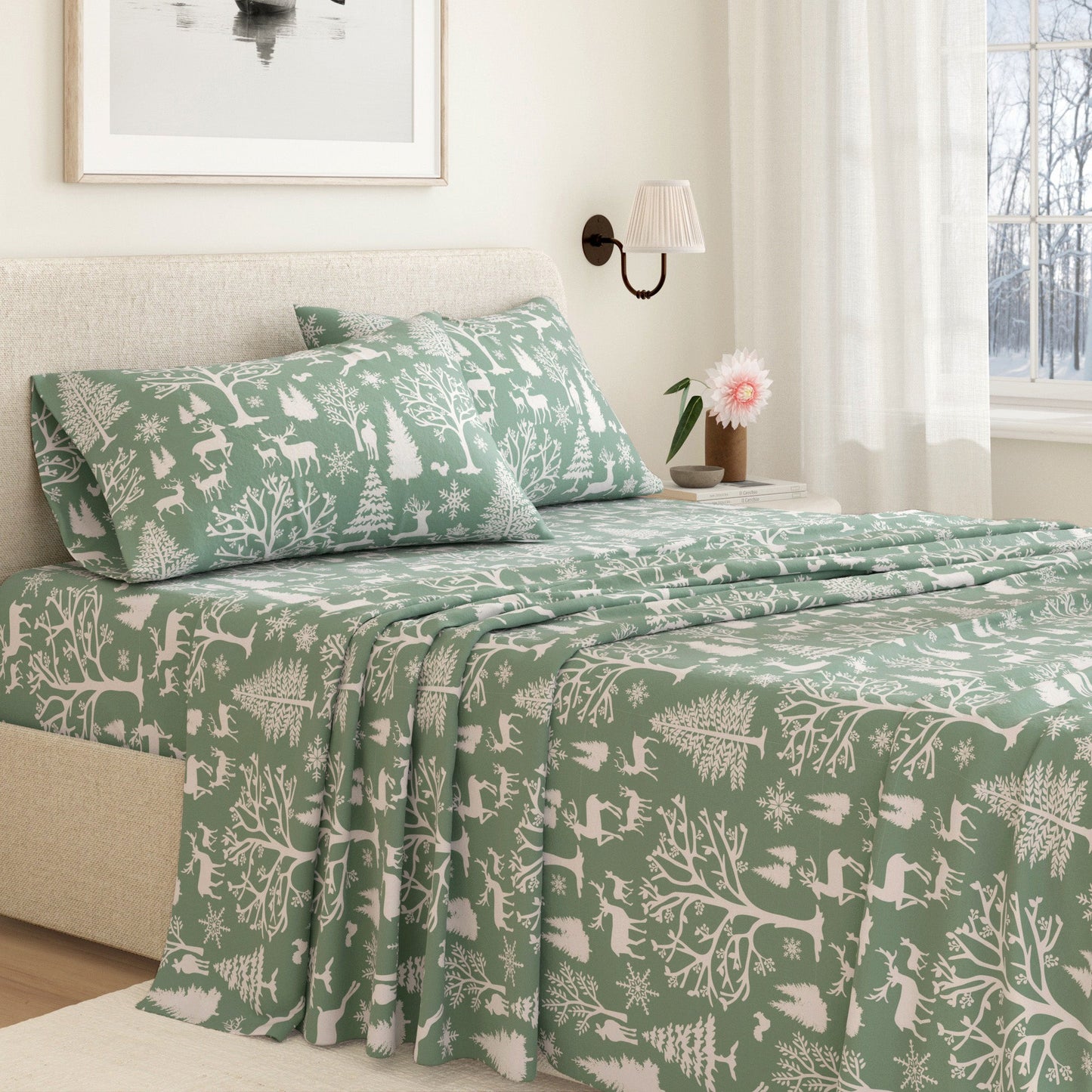 Turkish Cotton Flannel Sheet - Lakeview Collection